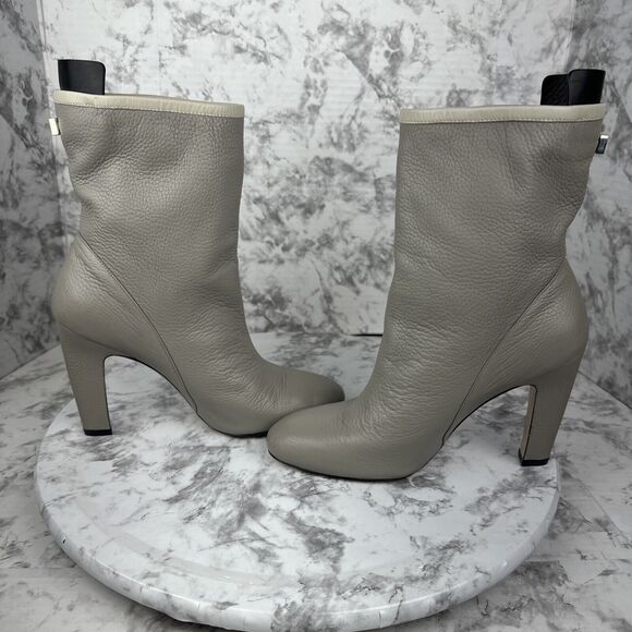 Stuart Weitzman Brooks Bootie Boot Size 9 Seal Gray Leather Classic Minimalist - Picture 6 of 10